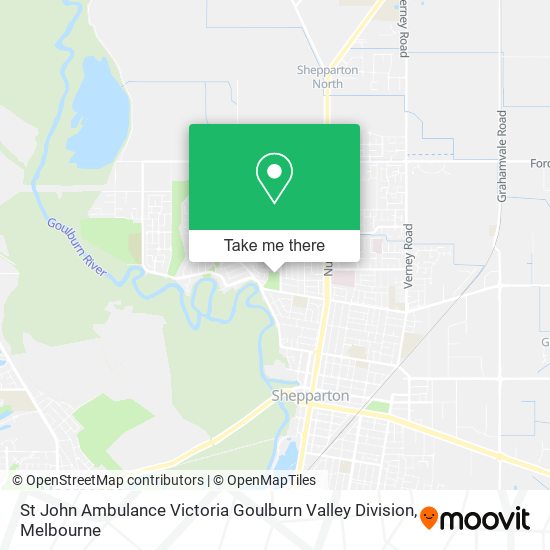 St John Ambulance Victoria Goulburn Valley Division map