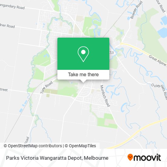 Parks Victoria Wangaratta Depot map