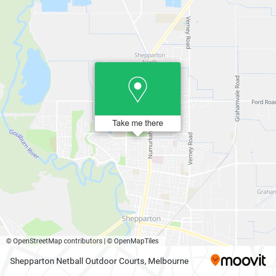Shepparton Netball Outdoor Courts map