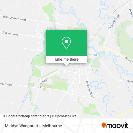 Middys Wangaratta map