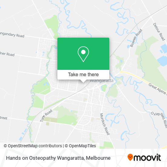 Hands on Osteopathy Wangaratta map