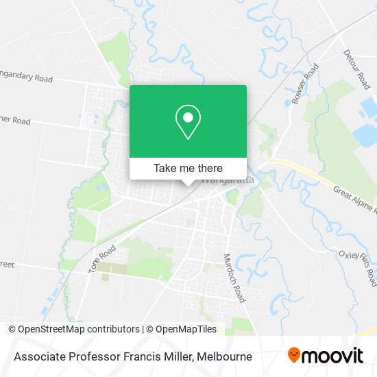 Associate Professor Francis Miller map