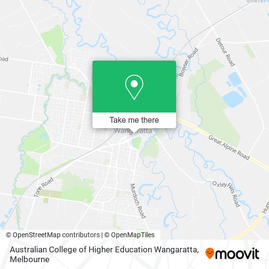 Australian College of Higher Education Wangaratta map