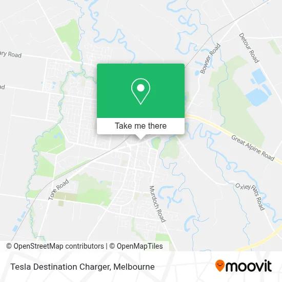 Mapa Tesla Destination Charger