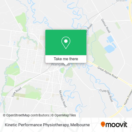 Kinetic Performance Physiotherapy map