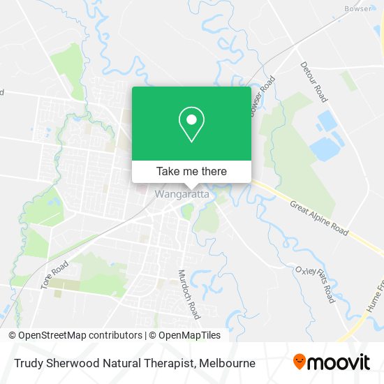 Trudy Sherwood Natural Therapist map