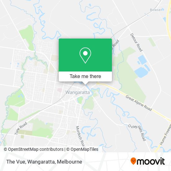 The Vue, Wangaratta map