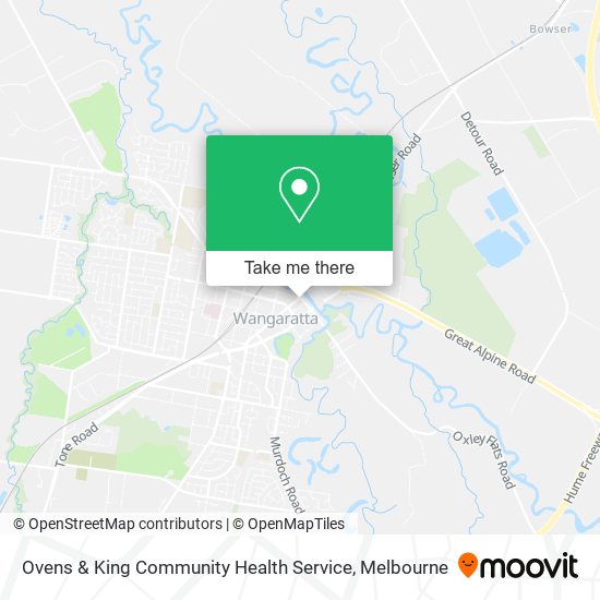 Ovens & King Community Health Service map