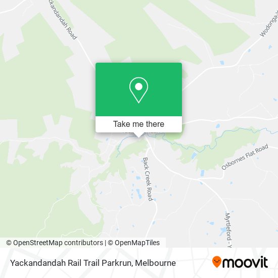 Yackandandah Rail Trail Parkrun map