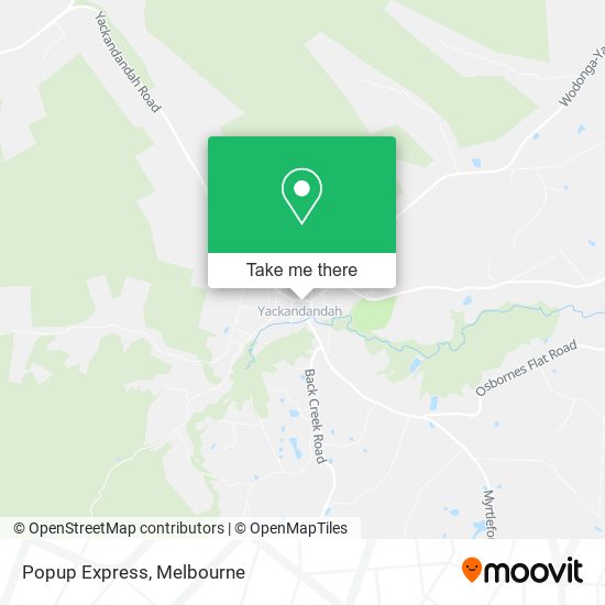 Popup Express map