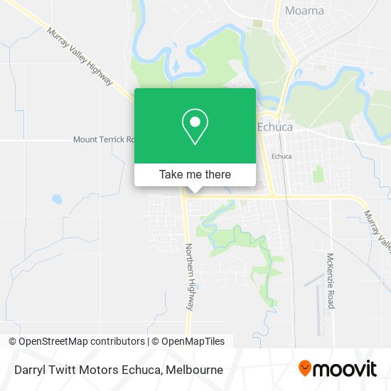 Darryl Twitt Motors Echuca map
