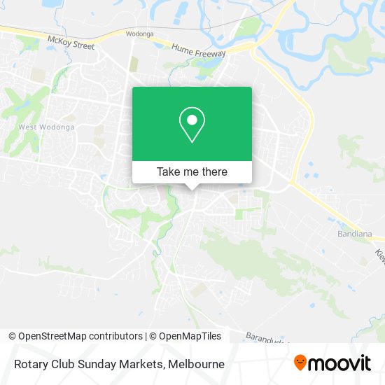 Rotary Club Sunday Markets map