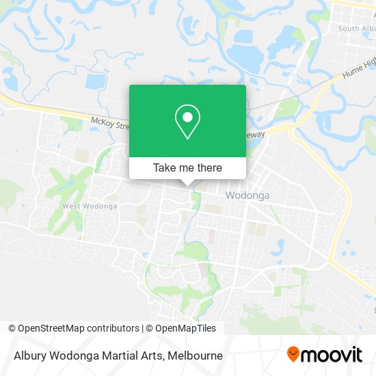 Albury Wodonga Martial Arts map