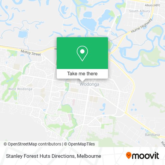 Stanley Forest Huts Directions map