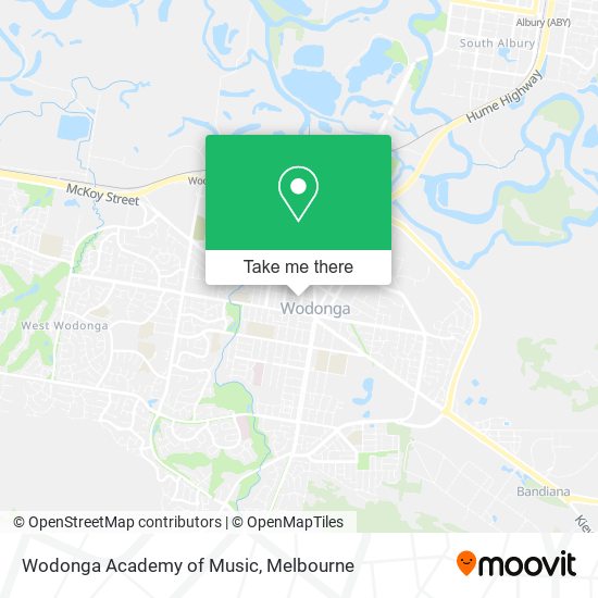 Wodonga Academy of Music map