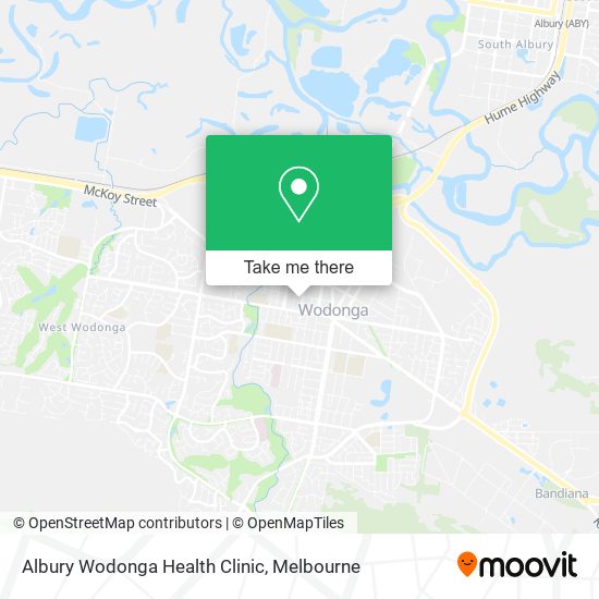 Albury Wodonga Health Clinic map