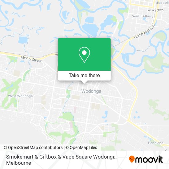 Smokemart & Giftbox & Vape Square Wodonga map