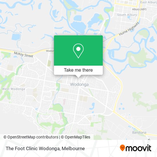 The Foot Clinic Wodonga map