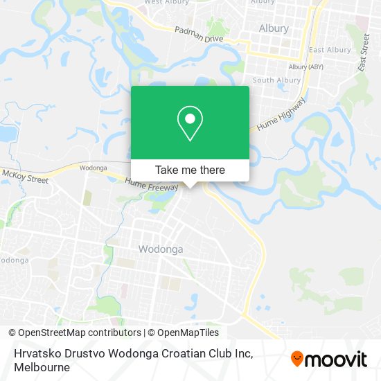Hrvatsko Drustvo Wodonga Croatian Club Inc map