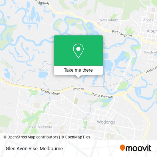 Glen Avon Rise map