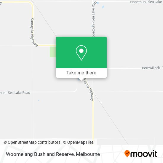 Woomelang Bushland Reserve map