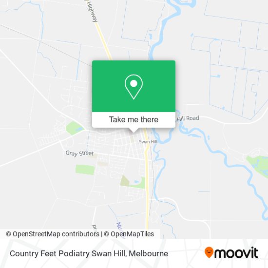 Country Feet Podiatry Swan Hill map