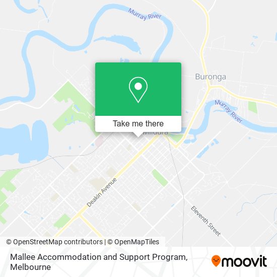 Mallee Accommodation and Support Program map