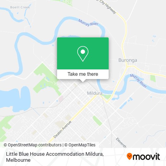 Little Blue House Accommodation Mildura map