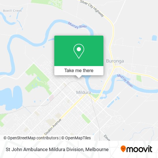 St John Ambulance Mildura Division map
