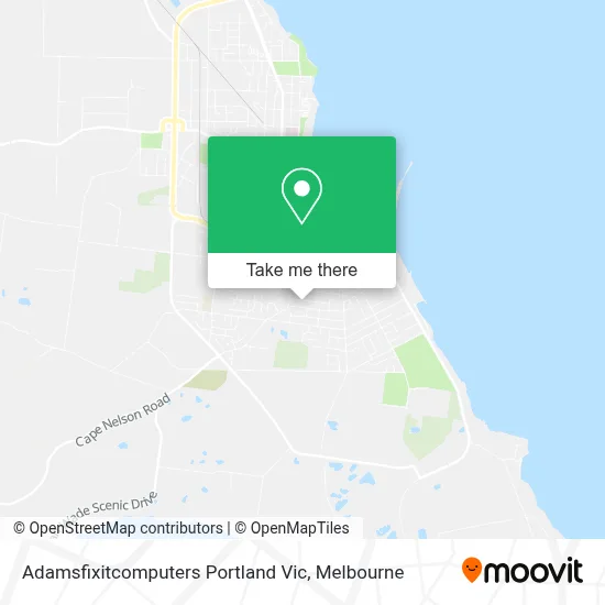 Mapa Adamsfixitcomputers Portland Vic