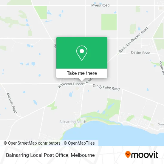 Mapa Balnarring Local Post Office