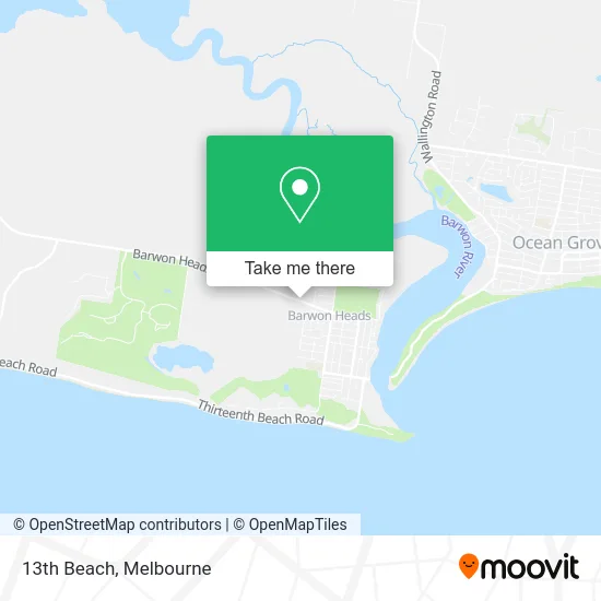13th Beach map
