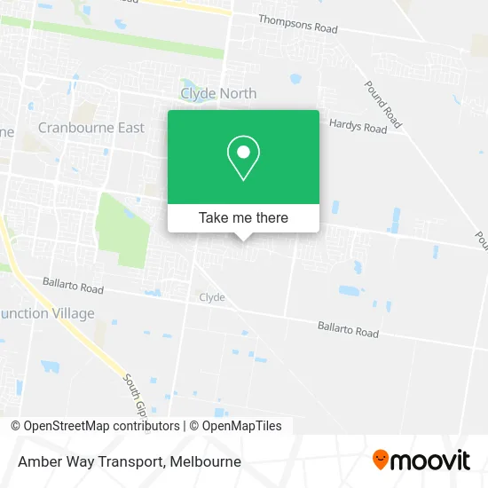Amber Way Transport map
