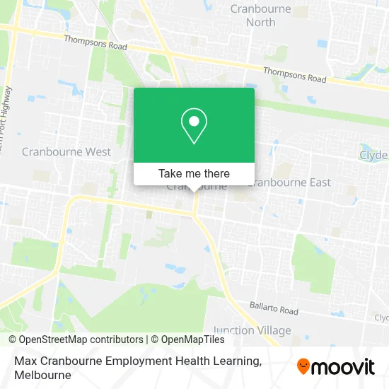 Mapa Max Cranbourne Employment Health Learning