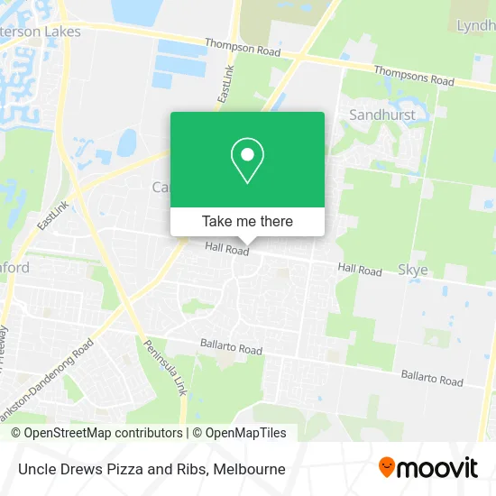 Uncle Drews Pizza and Ribs map