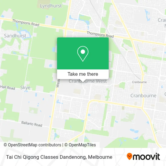 Mapa Tai Chi Qigong Classes Dandenong