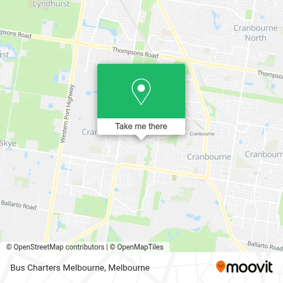 Mapa Bus Charters Melbourne