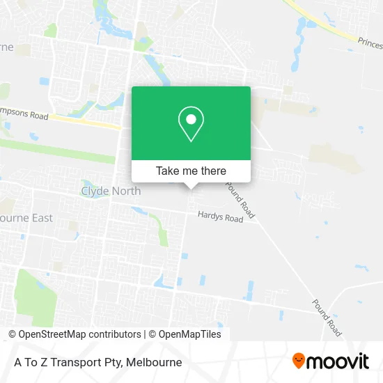 A To Z Transport Pty map