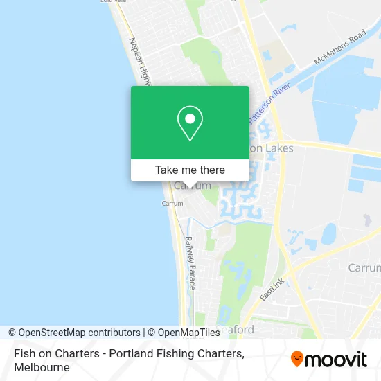 Mapa Fish on Charters - Portland Fishing Charters