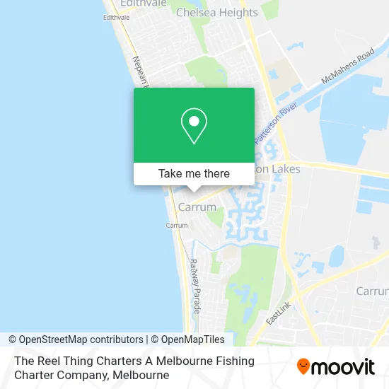 Mapa The Reel Thing Charters A Melbourne Fishing Charter Company