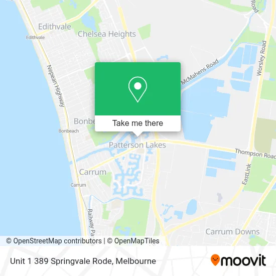 Unit 1 389 Springvale Rode map