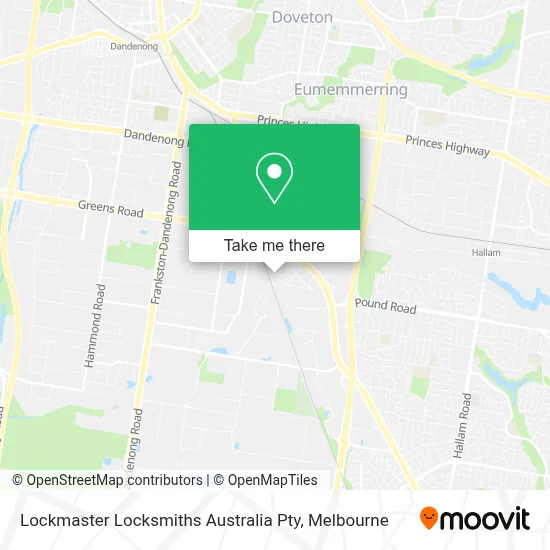 Mapa Lockmaster Locksmiths Australia Pty