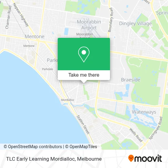Mapa TLC Early Learning Mordialloc