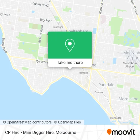 Mapa CP Hire - Mini Digger Hire