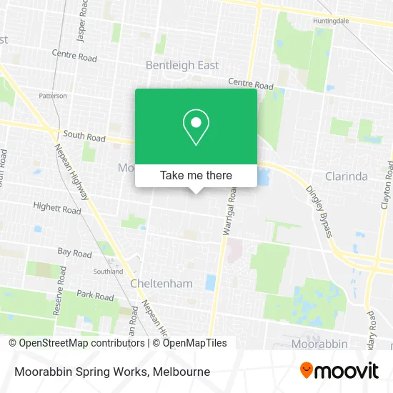 Moorabbin Spring Works map