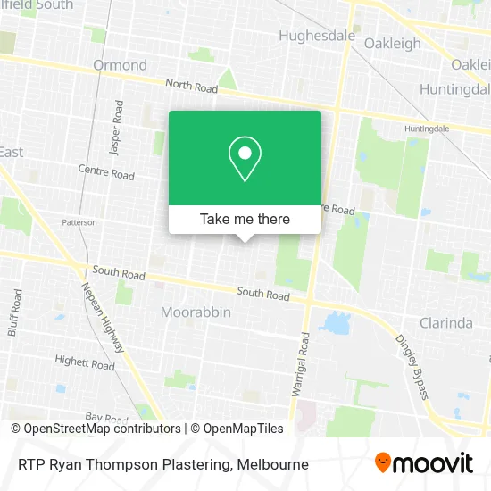 Mapa RTP Ryan Thompson Plastering