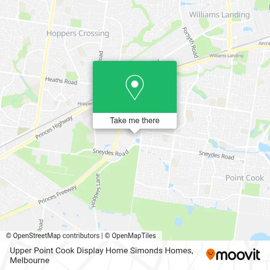 Mapa Upper Point Cook Display Home Simonds Homes