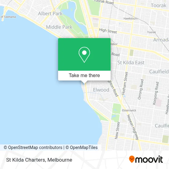 Mapa St Kilda Charters