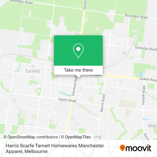 Harris Scarfe Tarneit Homewares Manchester Apparel map