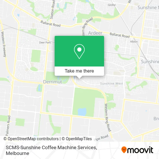 Mapa SCMS-Sunshine Coffee Machine Services